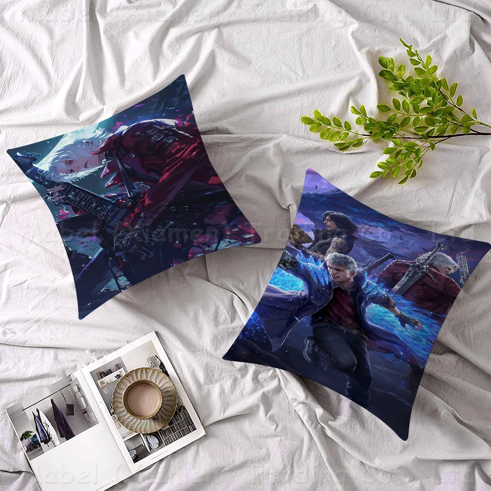 D-Devil May Cry-S Maple Design Cushion Cover Happy Autumn Harvest Decor Holiday Decorati Pillow Cover