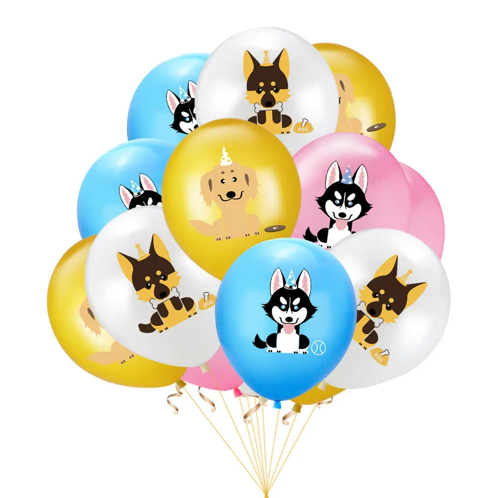 12inch Dog Balloon, Pet Birthday Party Decoration, Siberian Husky,Golden,German Shepherd Dog Balloon Set