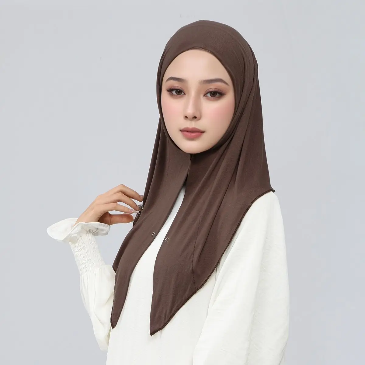 

Новый мусульманский хиджаб из хлопка для женщин: готовая шапка-тюрбан, модальный боннет, платок, головной убор для Рамадана