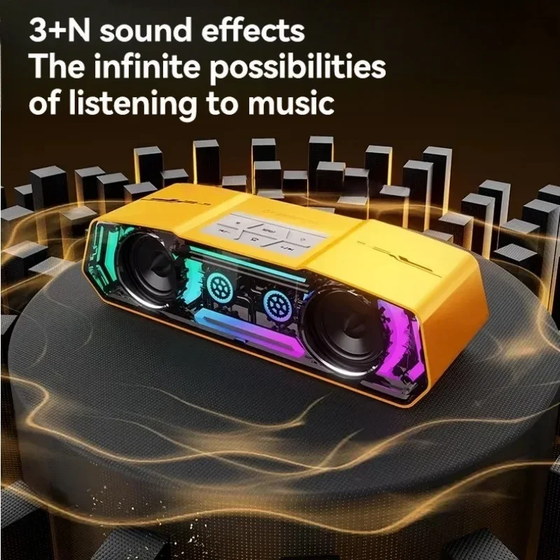 

JY-45 Wireless Bluetooth5.3 Caixa De Som High-quality Subwoofer Stereo Surround Sound Light Desktop Home Party Bluetooth Speaker
