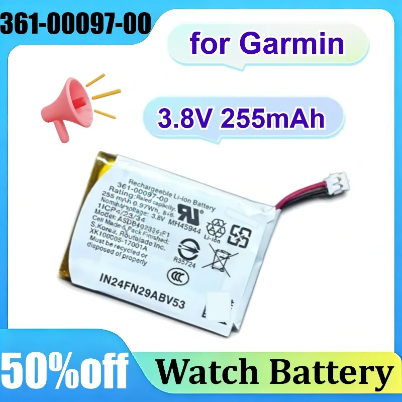 

361-00097-00 for Garmin Fenix 6/6Pro for Fenix 5/5S Smart Watch Replacement Battery
