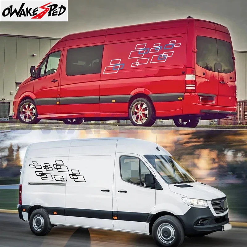 

12pcs/lot For Mercedes Benz Sprinter W903 W906 W907 313 Car Stickers Tuning Accessories Motorhome Camper Van DIY Graphics Decals