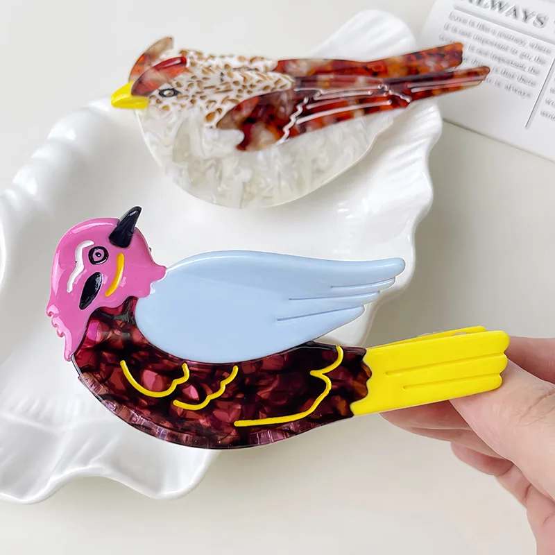 

Cute Cartoon Parrot Swallow Acetate Hair Claw Animal Bird Series Claw Clips Trendy Hair Clips Hair Accessories for Women Girls
