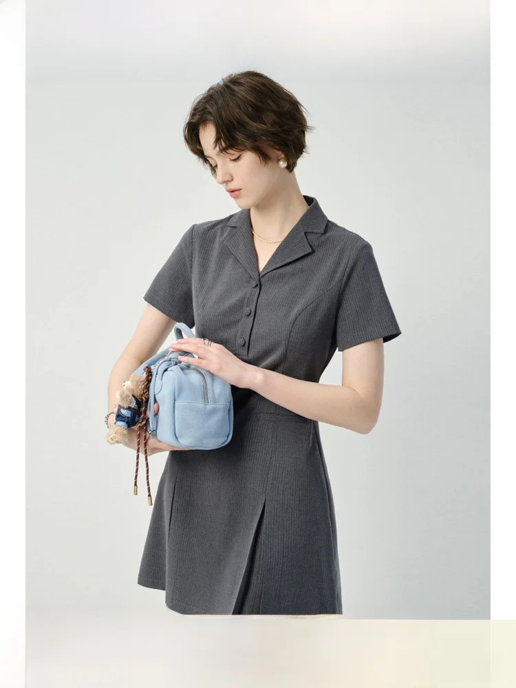 

plus Size Women's ort V-ne A-line Dr Slimming Summer New Sle Comfortable Commute Wind Casual ort Sve Long Dr