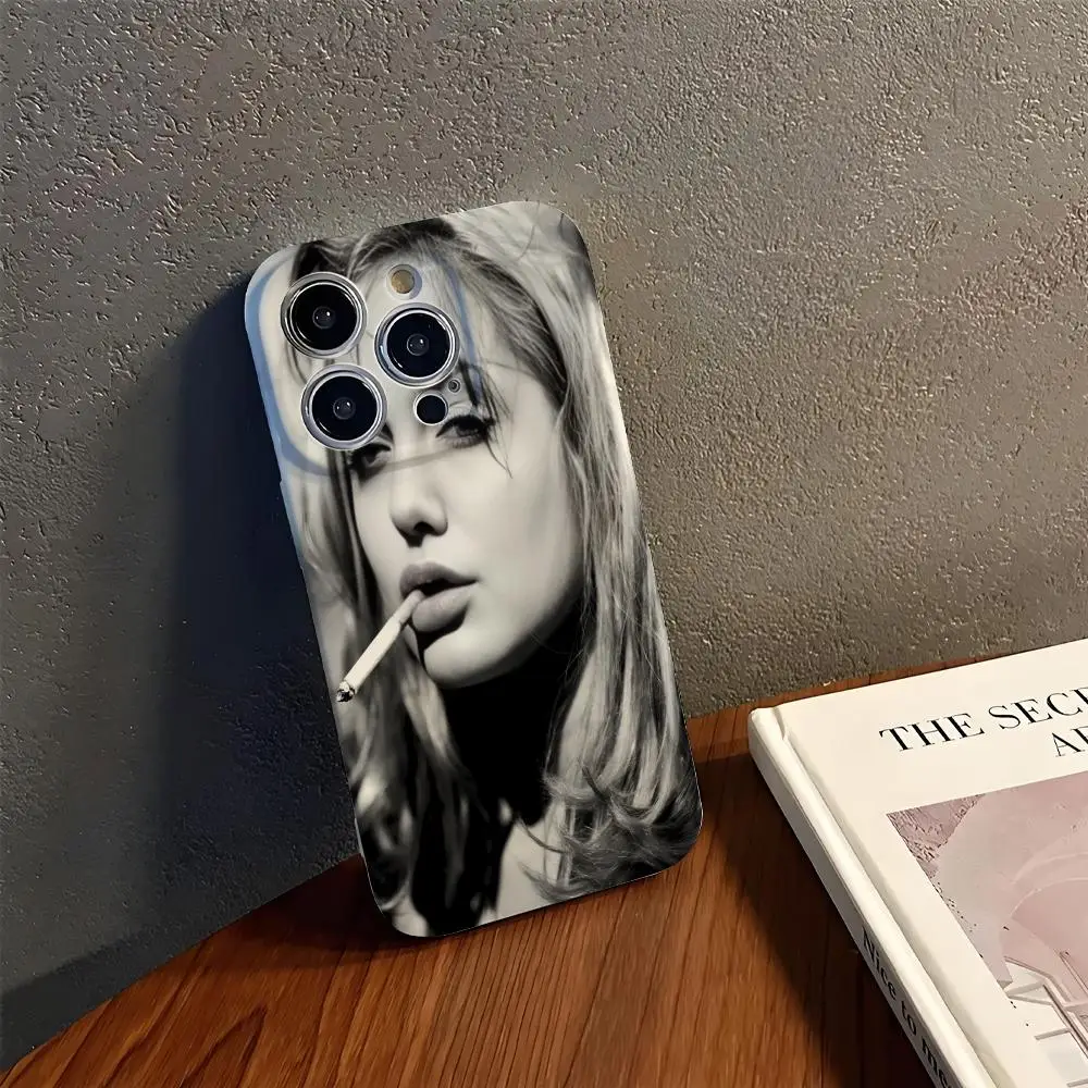 A-AngelinaS Jolie Vintage Phone Case Film Korean INS for iPhone 16 15 14 13 12 11 Pro Max Plus Luxury  Cover