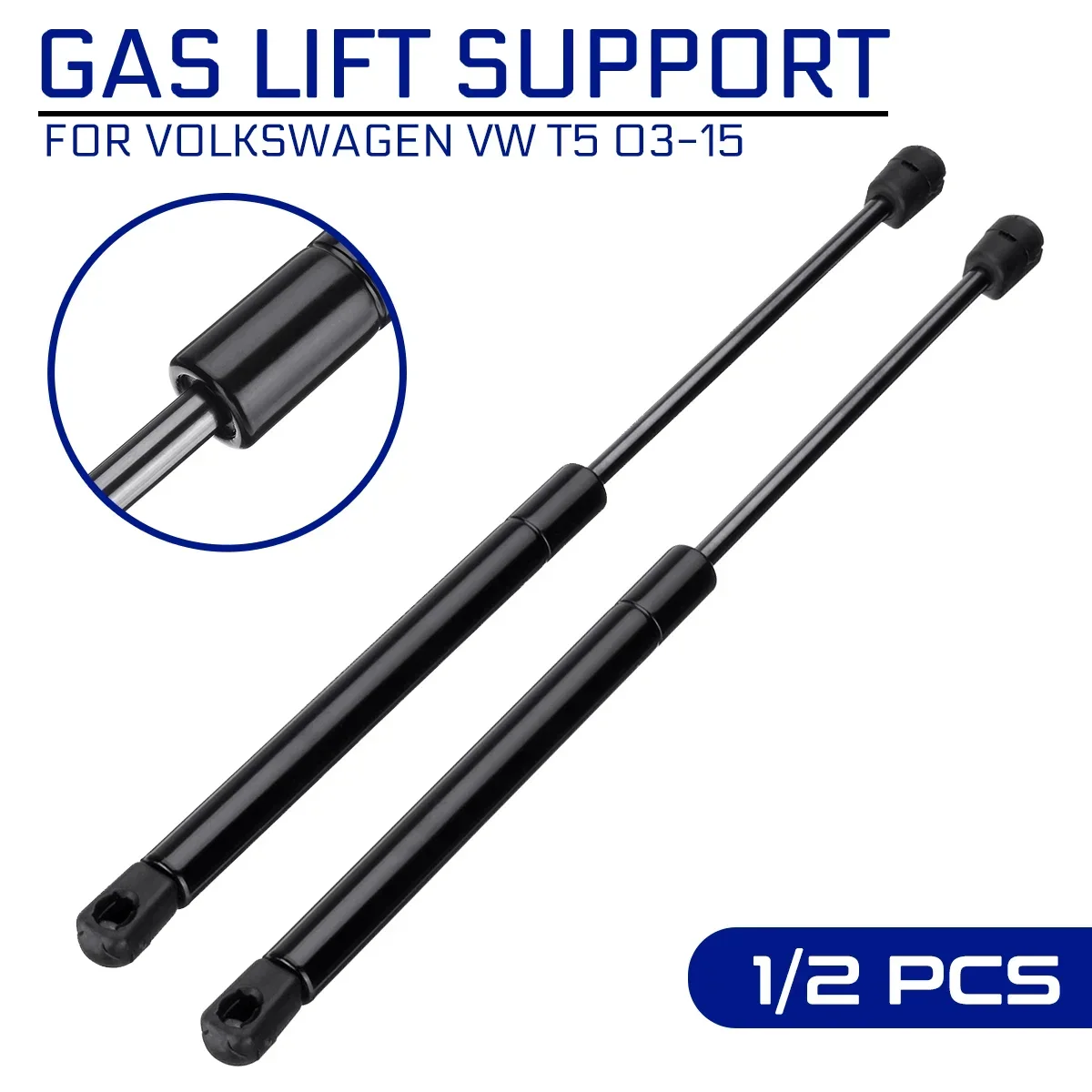 For VW T5 Transporter Caravelle 2003-2015 7E0823359 Hood Bonnet Gas Strut Support Bar 1/2Pcs