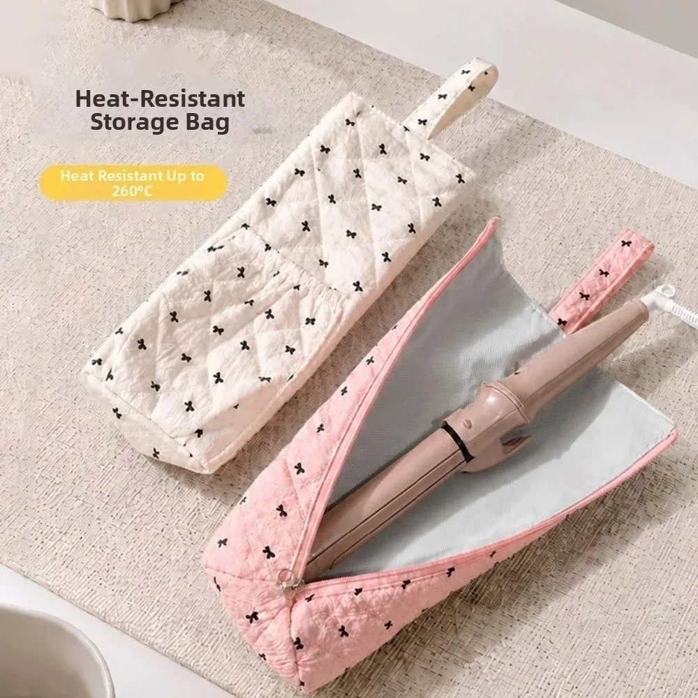 High Temperature Resistant Curling Iron Storage Bag Heat-insulating Large Capacity Electric Coil Clamp Protective Cover