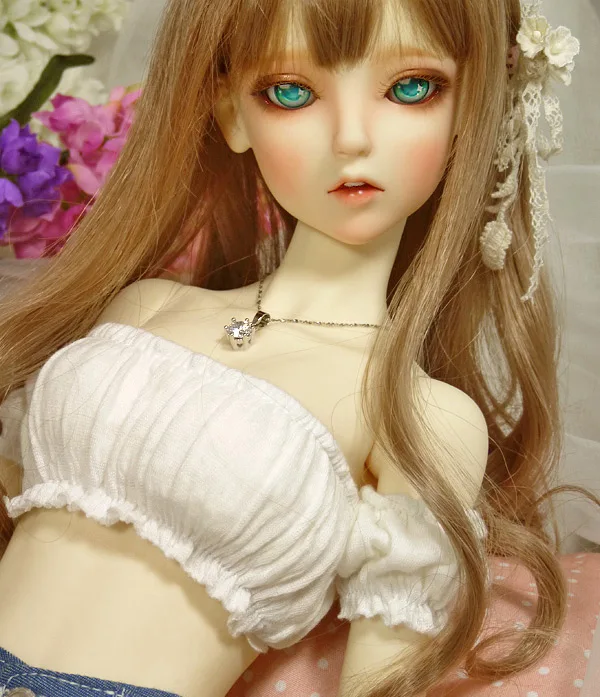 BJD Clothes Tops Sexy White Off Shoulder Small Chest Wrap For 1/3 BJD SD10 SD13 SD16 DD DY Doll Accessories