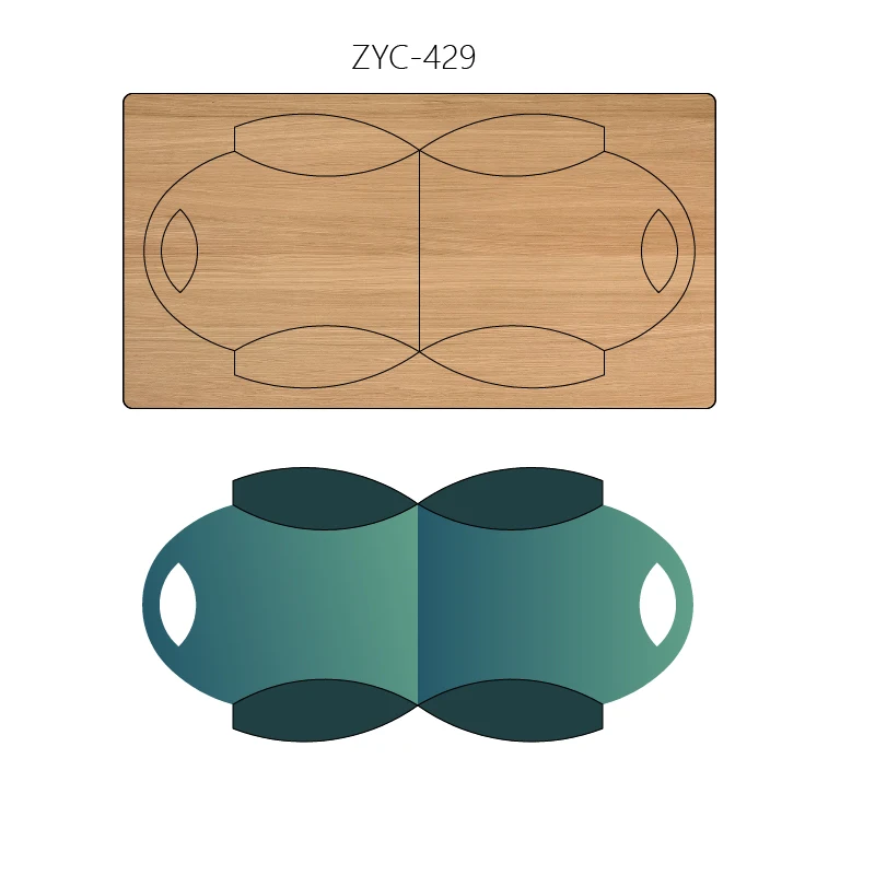 ZYC-429 Box Wooden Cutting Mold, Suitable for Die-Cutting Machines