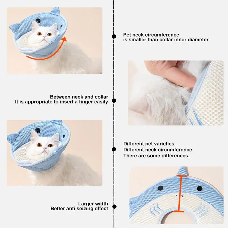 Soft Cat Cone Elizabethan Recovery Collar For Dogs Cats Adjustable E Collars Cones For Small Medium Large Pets Supplies