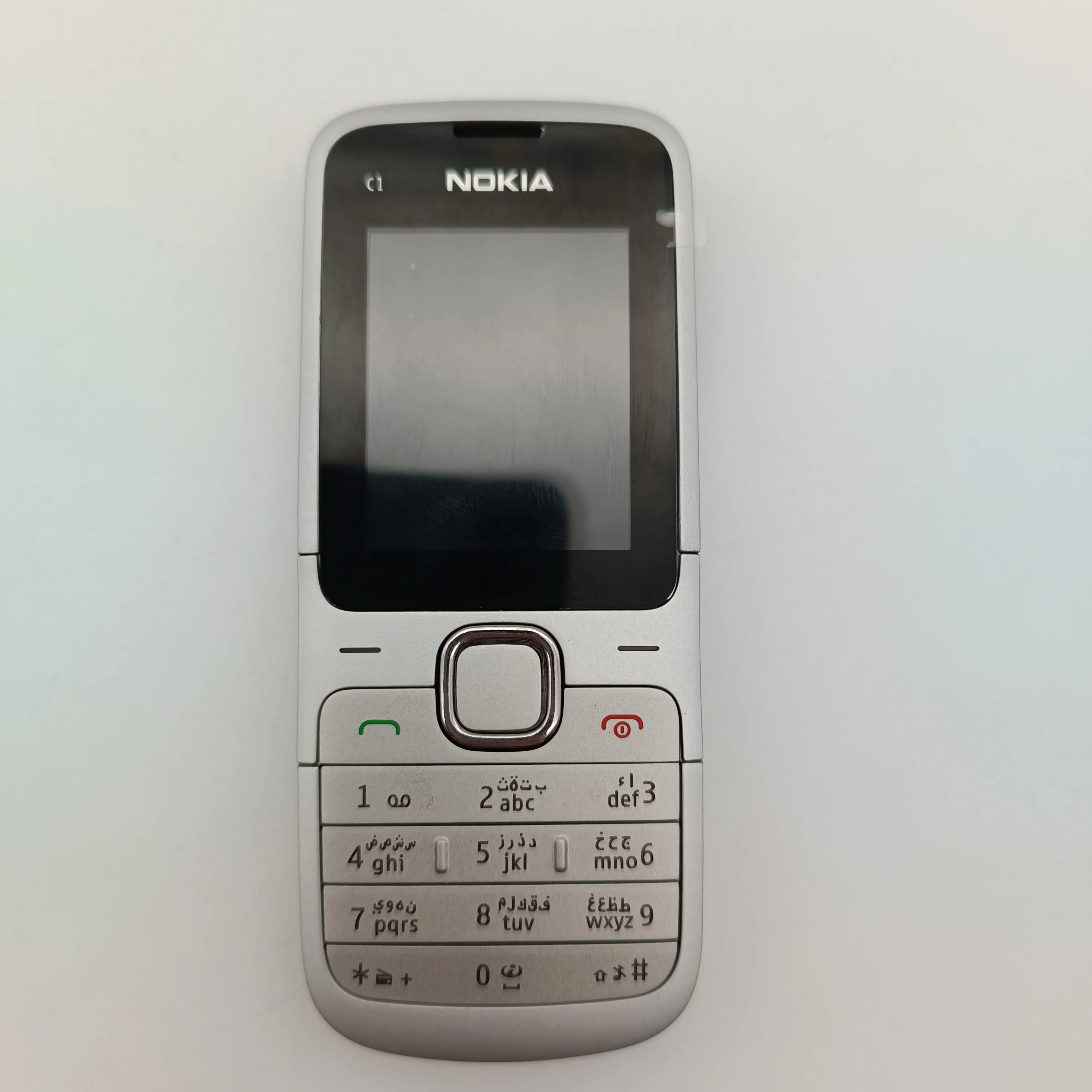 هاتف Nokia C1-01 الأصلي مصنوع في فنلندا يدعم اللغة الإنجليزية بحالة جيدة