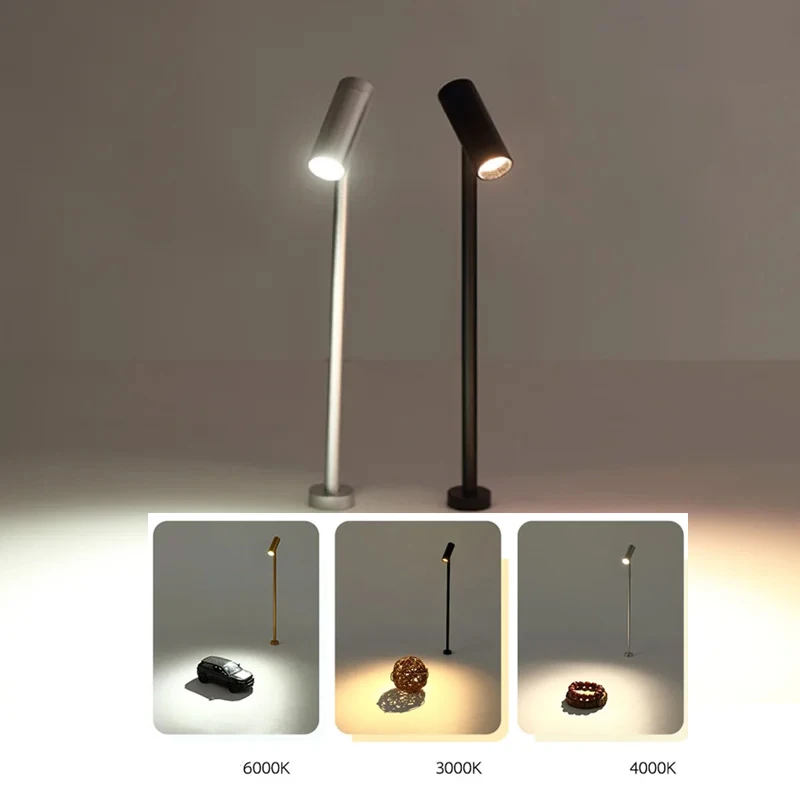 Focos LED ajustables de altura para escaparate, lámpara de pared de 3W, 300/200/100mm, para exhibición de joyería, CA 220V, cc 12V