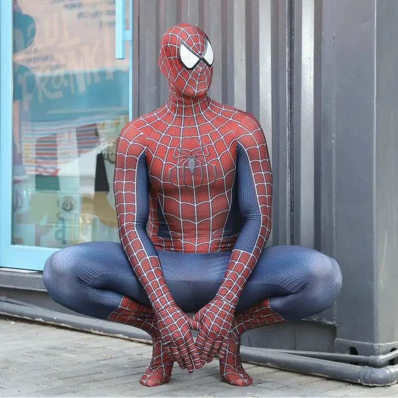 

Adult Kids Costume Raimi spider Boy Cosplay Superhero Zentai Suit Catsuit Halloween Costumes Party Fancy Anime Clothes