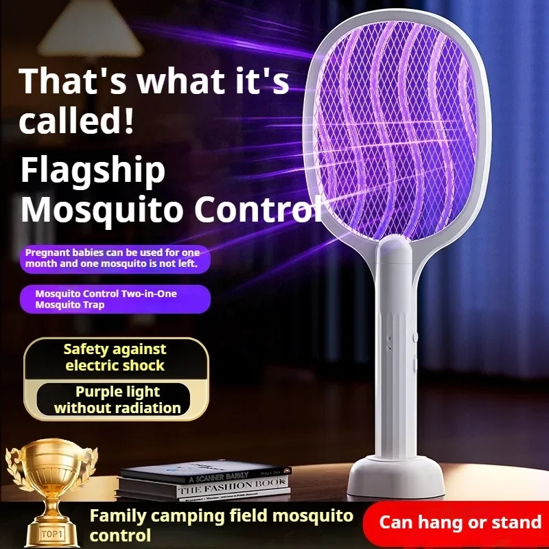 10000m Long-handled Electric Mosquito Killer Household Use Camping Silent Portable Mosquito Killer For Night Attracting Mosquit
