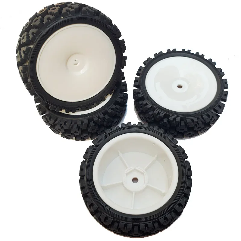 4 pz 70Mm 1/10 RC fuoristrada Buggy auto pneumatici in gomma pneumatici ruota anteriore per Tamiya TT01 TT02 XV01 LC RACING PTG-2 HSP HPI