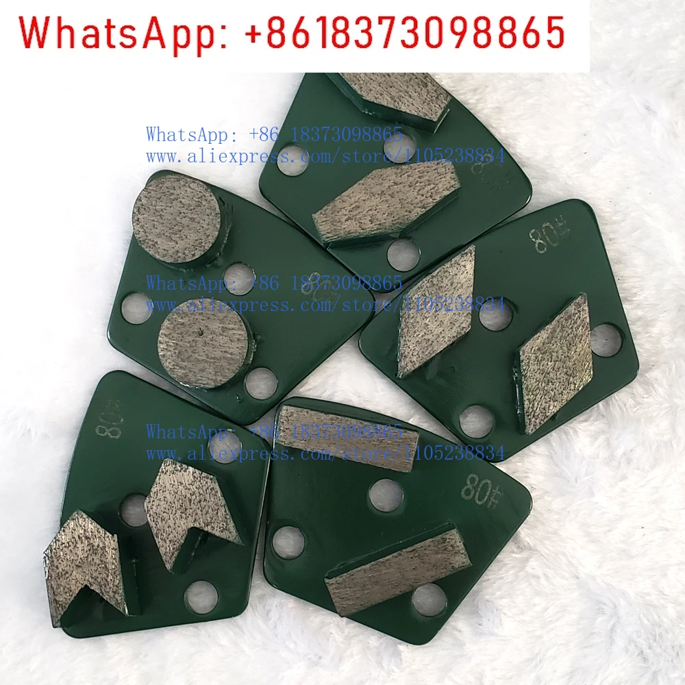 DT017 Diamond tool ground 3 hole grinding pad 2 rod disc concrete grinder