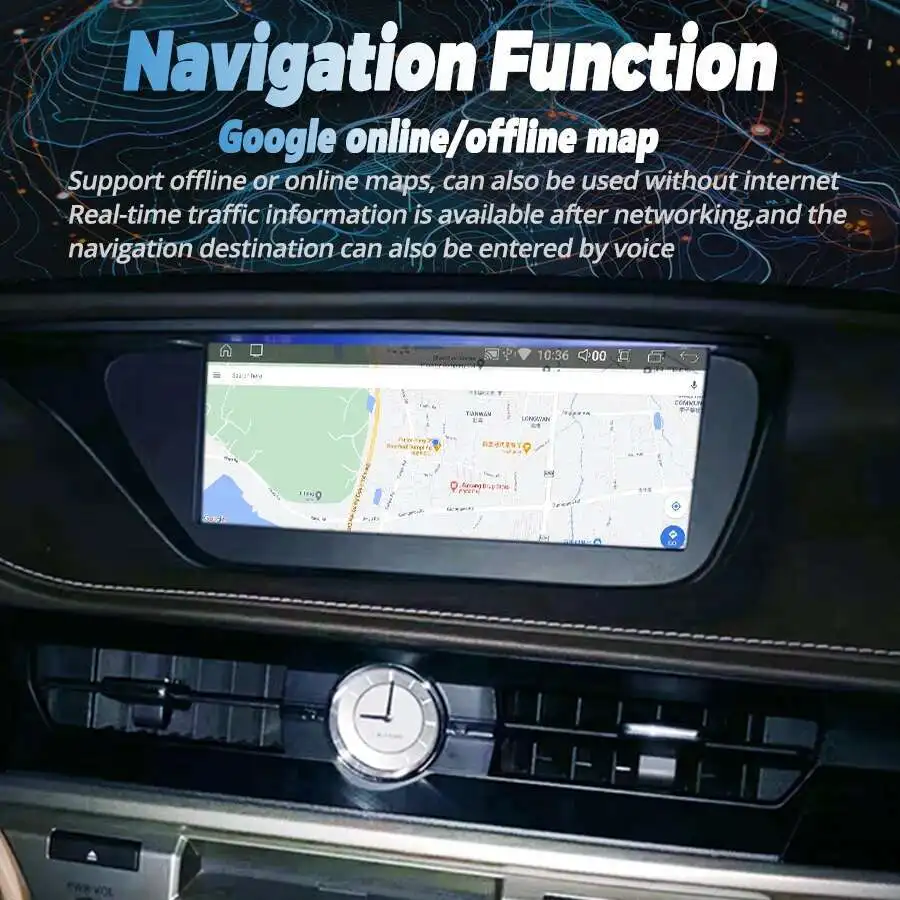 Radio de coche para Lexus ES350 ES400 ES250 ES300h 2013-2017 Bluetooth CarPlay 10,25 pulgadas reproductor de vídeo Multimedia estéreo pantalla AHD