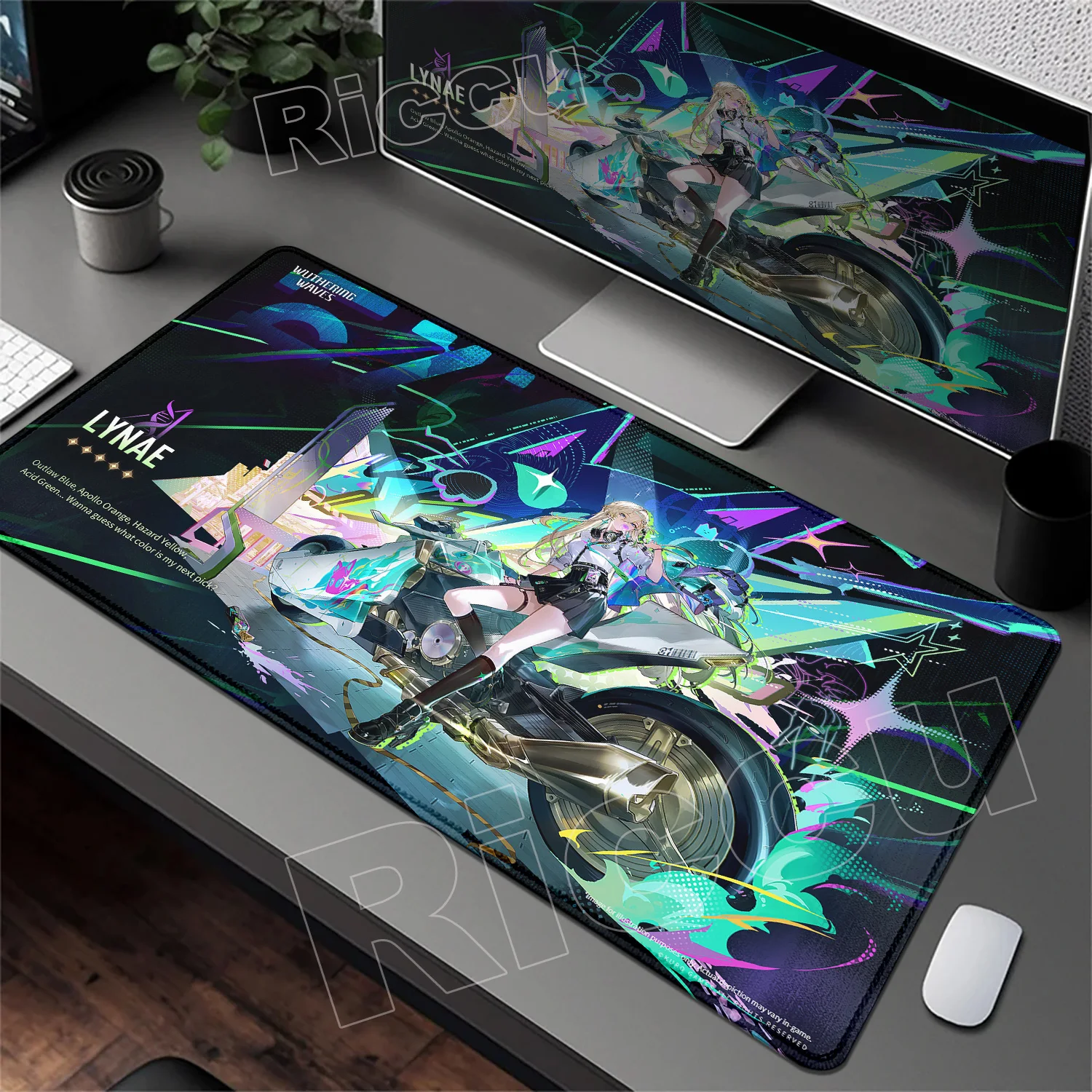 Lynae Mornye New Pretty Anime Mousepad PC Gaming Wuthering Waves Mouse Pad Speed E-Sports Kawaii Girls Desk Mat Game Accessories