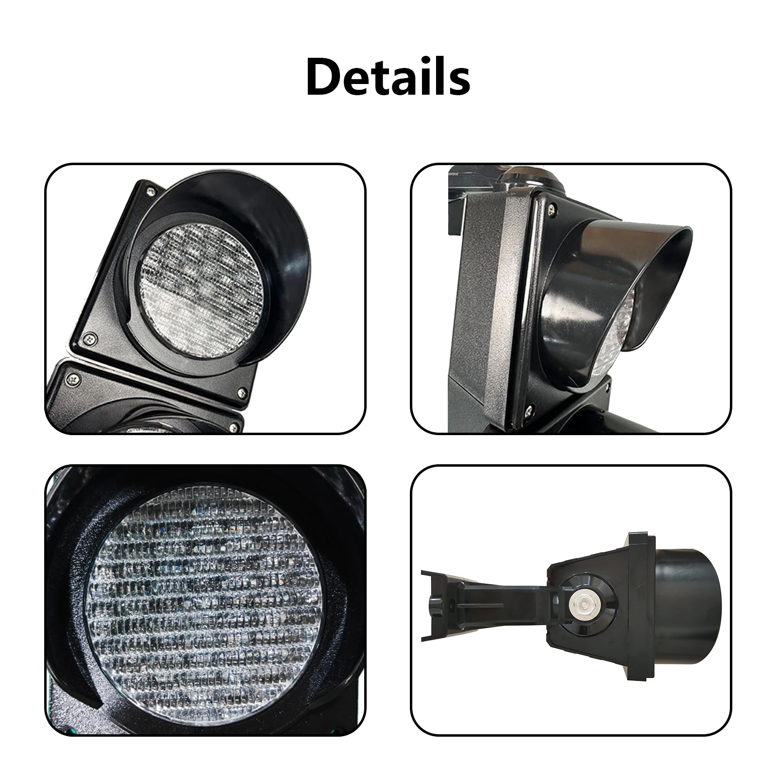 Kit de semáforo de 100 mm (4 polegadas), lâmpada de luz Stop/Go DC12-36V, caverna masculina, caixa de PC resistente à água IP65