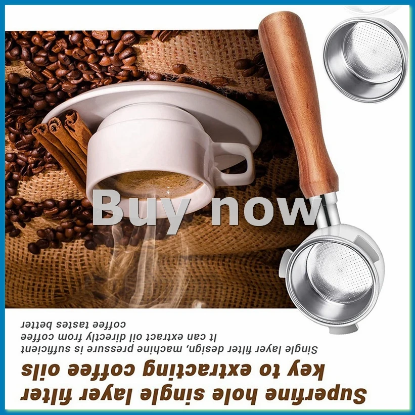 51mm Bottomless Portafilter for Coffee Machines EC680/EC685, with Filter Basket, Coffee Accessories-ROWI