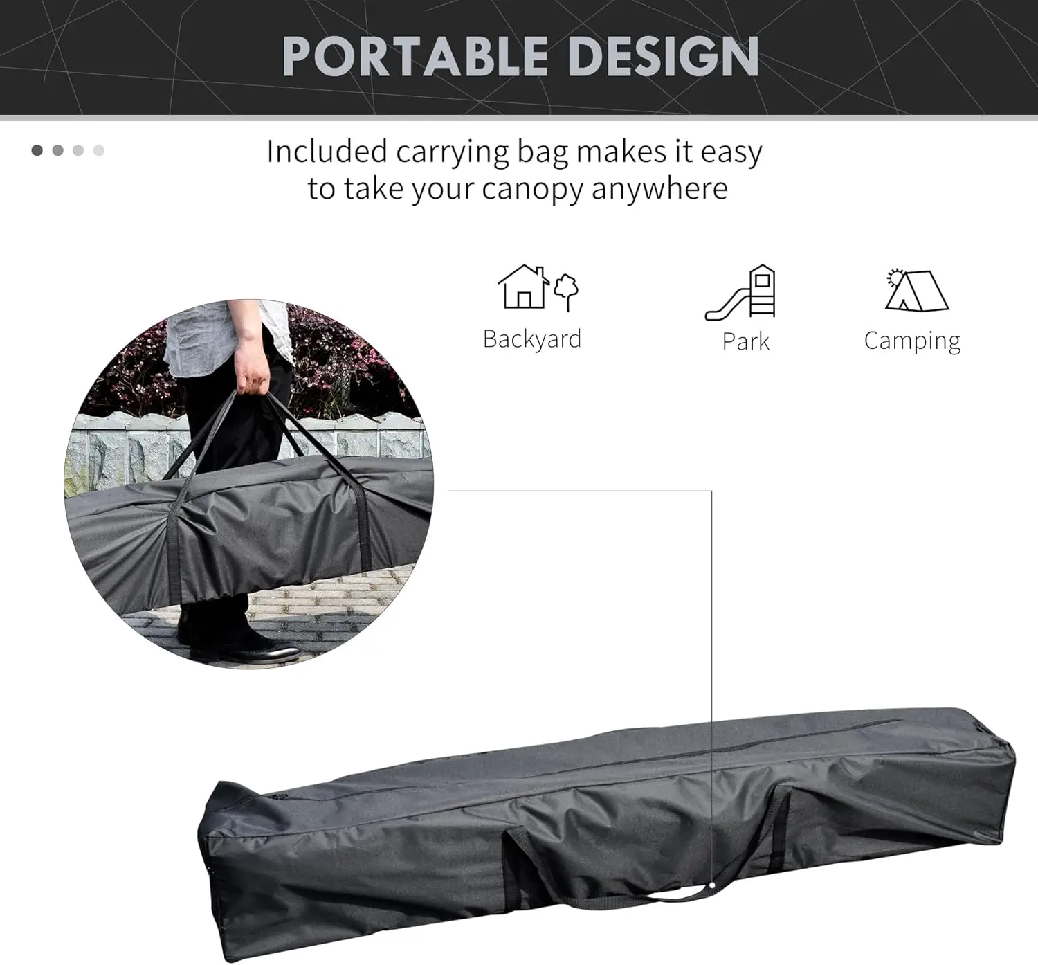 خيمة مقاس 13 × 13 بوصة، مأوى للشمس، خيام للحفلات، ارتفاع قابل للتعديل للاستخدام الخارجي، الحديقة، الفناء، الحفلات، رمادي