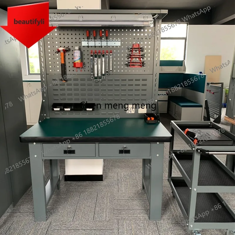 

Мобильный инструментальный шкаф-тумба A38 на колесах с регулируемой высотой, перфорированной панелью и местом для хранения, для авторемонта и электронной мастерской