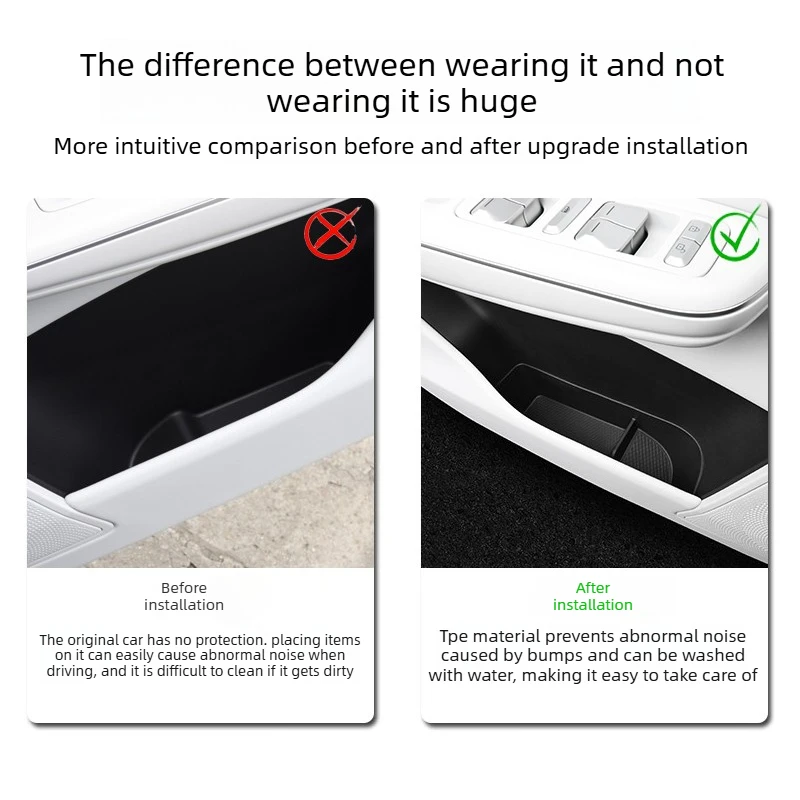 For Xpeng G9 Car Door Storage Bin TPE Front Gate and BackdoorSlot Anti Dirty Storage Organizer Tray Interior Modify Accessories