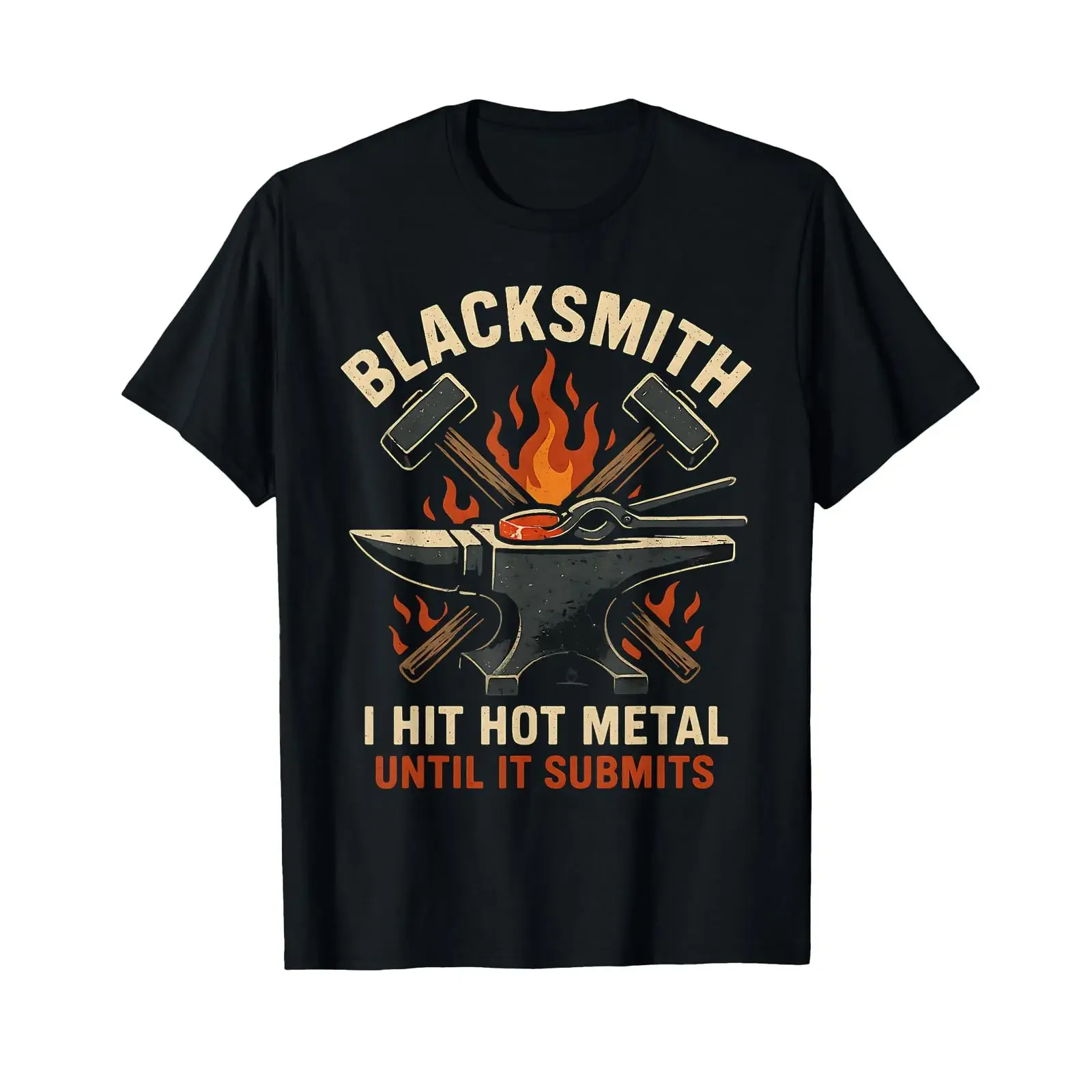 Blacksmith Bladesmith Anvil Hammer Funny Forging Quote T Shirt vintage Washed Slightly Casual Stretched Comfortable streetwear