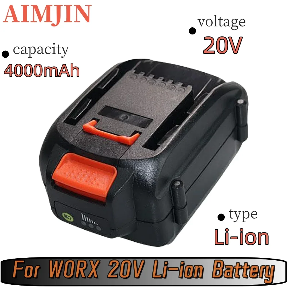 

20V 4.0Ah lithium-ion replaceable battery, suitable for Worx cordless drill tool WA3578 electric tool battery