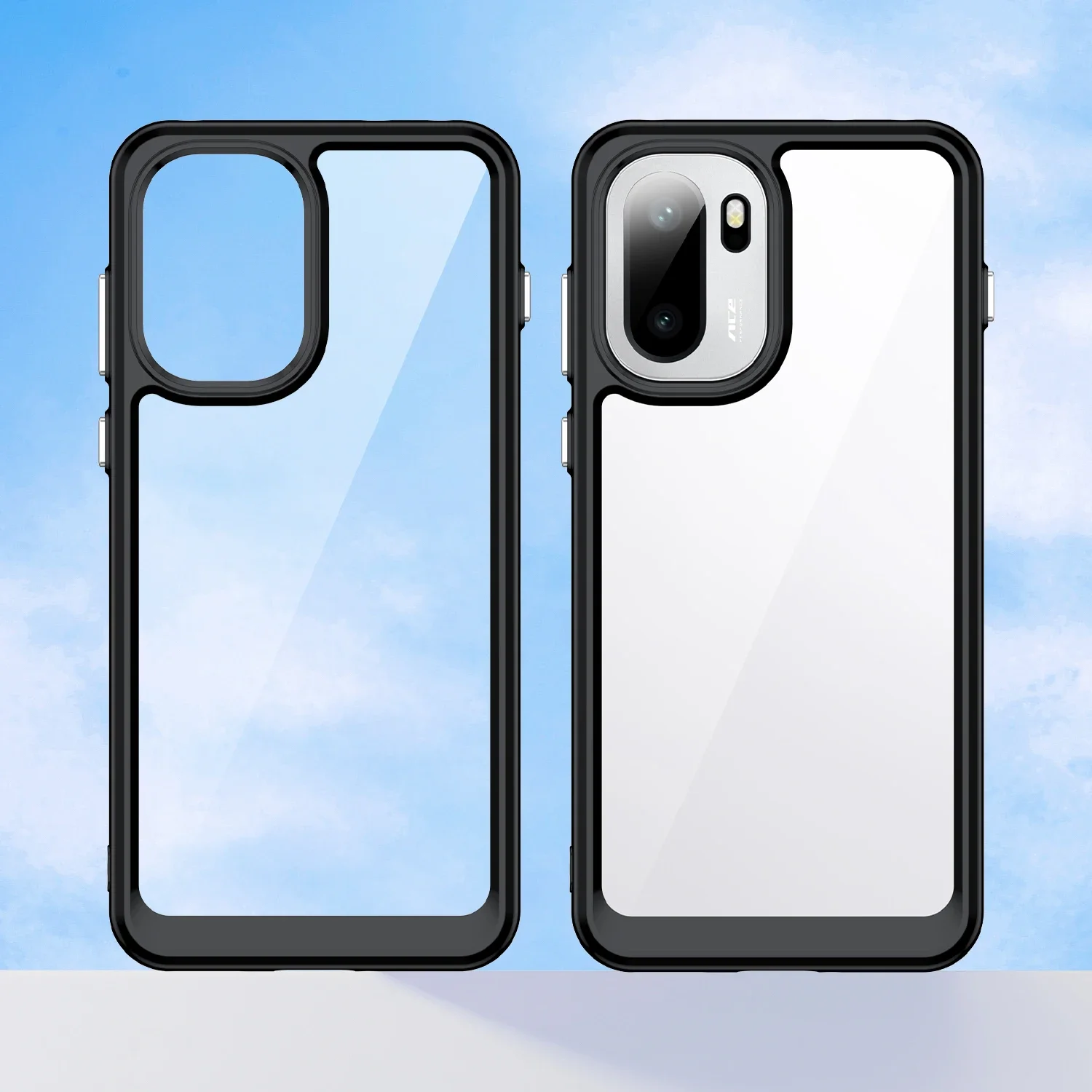 ممتص الصدمات من السيليكون المقاوم للصدمات لهاتف Oneplus ACE 6 مع ممتص الصدمات لغطاء الكمبيوتر الصلب الشفاف لهاتف Oneplus 15R 1+15R #6