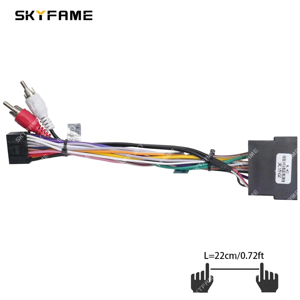 SKYFAME سيارة 16pin الأسلاك تسخير محول فك أندرويد راديو كابل الطاقة لبيجو سيتروين 301