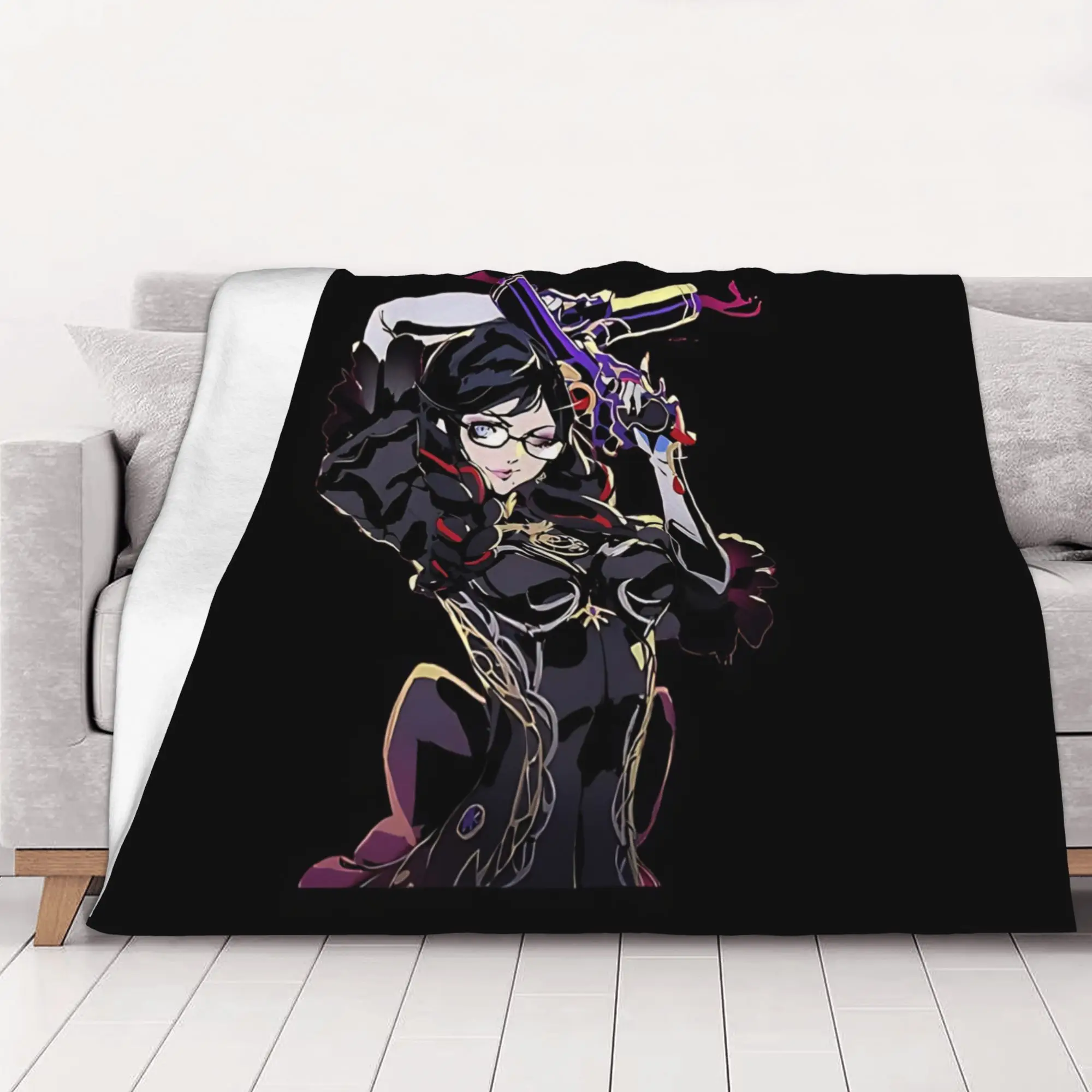 1PC Home Cute Room Decor vintage goth female warrior Blanket Throw Blanket B-Bayonetta Novelty Warm Blanket All Season