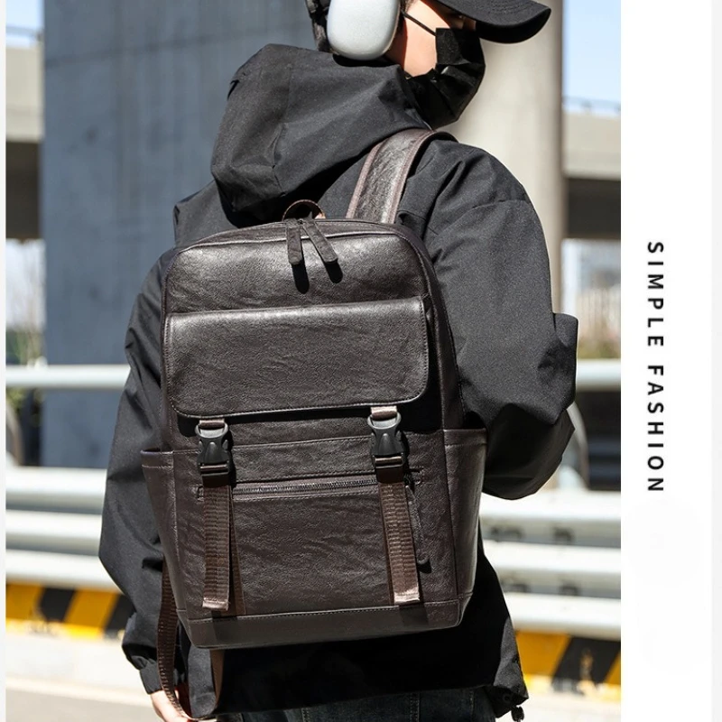 New Design Backpack Men Business 16 inch Laptop Bag Flap Outdoor Travel Men Backpacks Casual Student School Bag Fashion Daypack