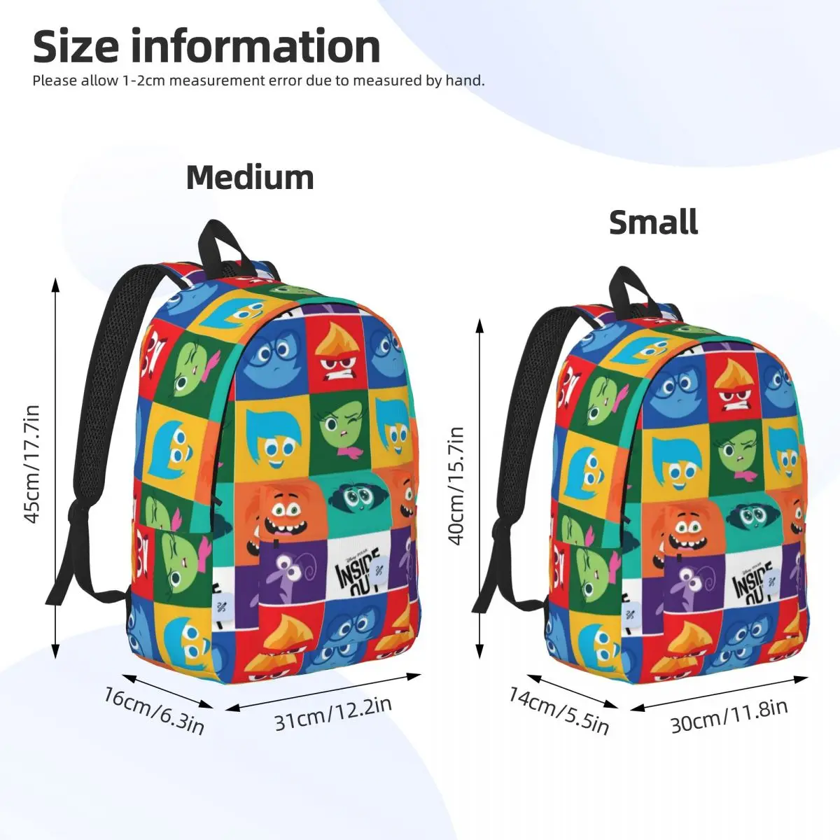 Inside Out tas ransel kuliah tahan air kapasitas tinggi mode baru tas buku Travel Laptop trendi 15in 17in