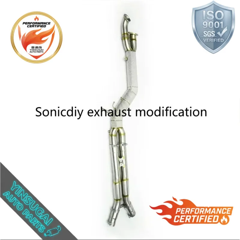 High Quality Resonated Exhaust Mid Pipe For BMW M2 M3 M4 G80 G82 G83 S58 3.0T 2021-2023 SS304