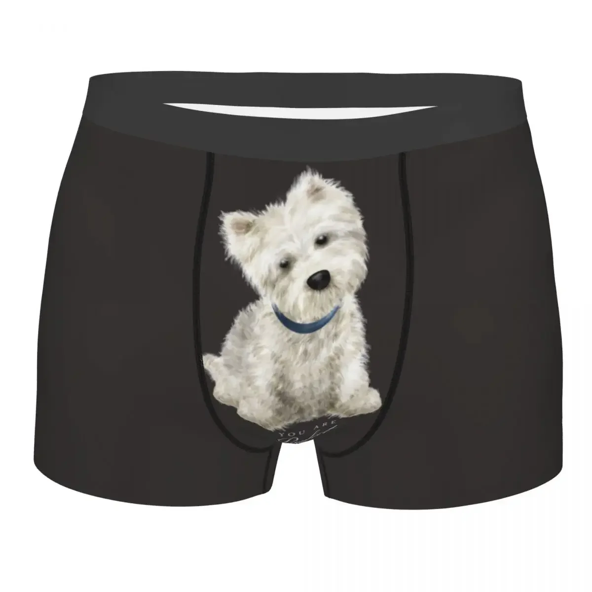 Funny Westie West Highland White Terrier Dog Boxers Shorts Panties Men's Underpants Stretch Briefs Underwear