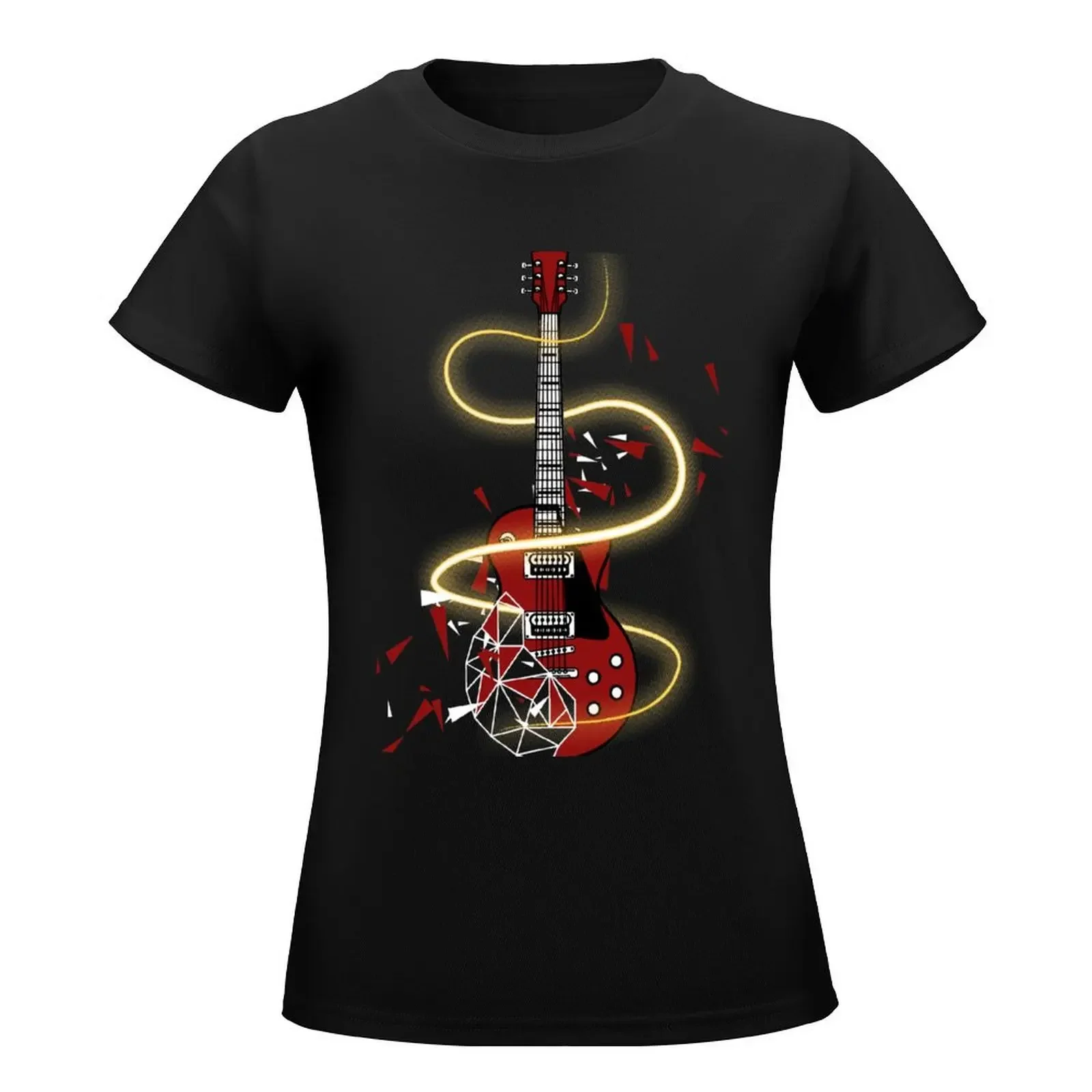 Unique Electric Guitar Graphic Design | Lead Guitarist T-Shirt summer clothes tees shirts graphic tees Women tops