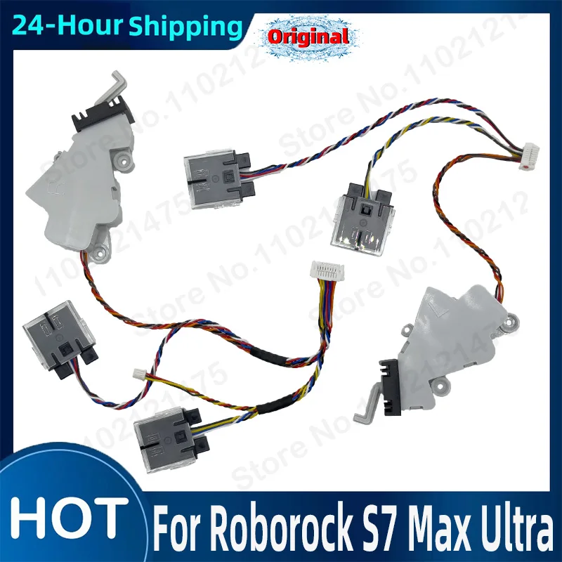 

Original Topaz SC Left Right Cliff Front Impact Bumper Assembly Kits For Roborock S7 Max Ultra Vacuum Cleaner Cliff Sensor Parts