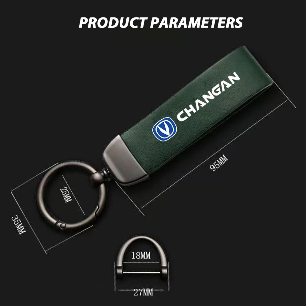 High Grade Leather Car Keychain Key Ring Key Holder Accessories For Changan CS75 CS55 CS35 CS95 EADO CS15 CX70 UNI-V 3