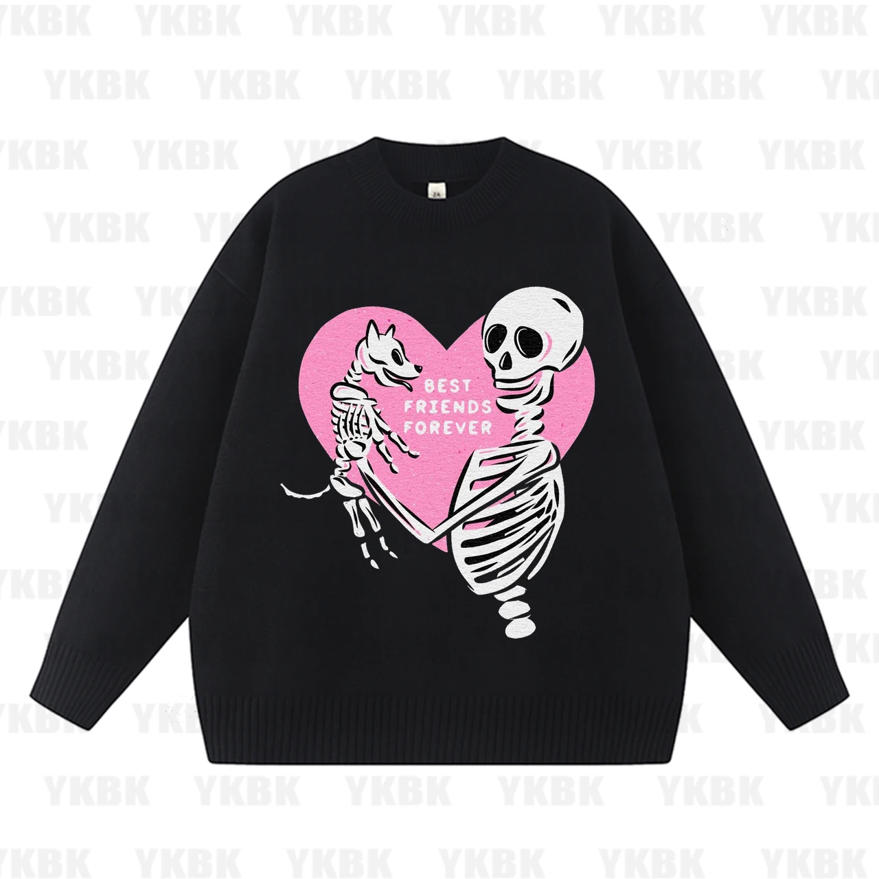 Women's Sweater On Black  Street Cool Printed Top Comfortable Fit