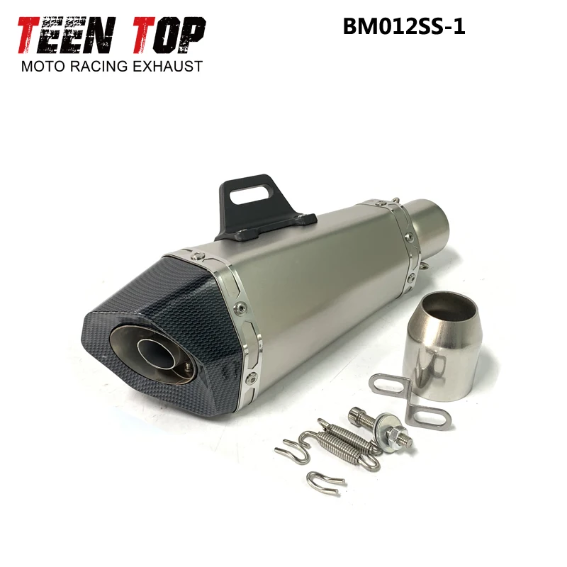 51mm Stainless Steel Universal Motorcycle Exhaust Muffler Akrapovical Exhaust CB650R NC700 CRF230F R1 R6 TMAX500 GW250 Elbow