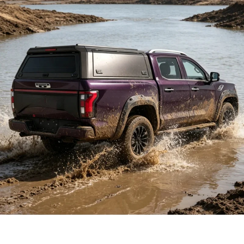 High Quality Waterproof Retractle Folding Hinged Locking Hard Tonneau Cover Aluminum Alloy Pickup Truck Bed Cargo Pro