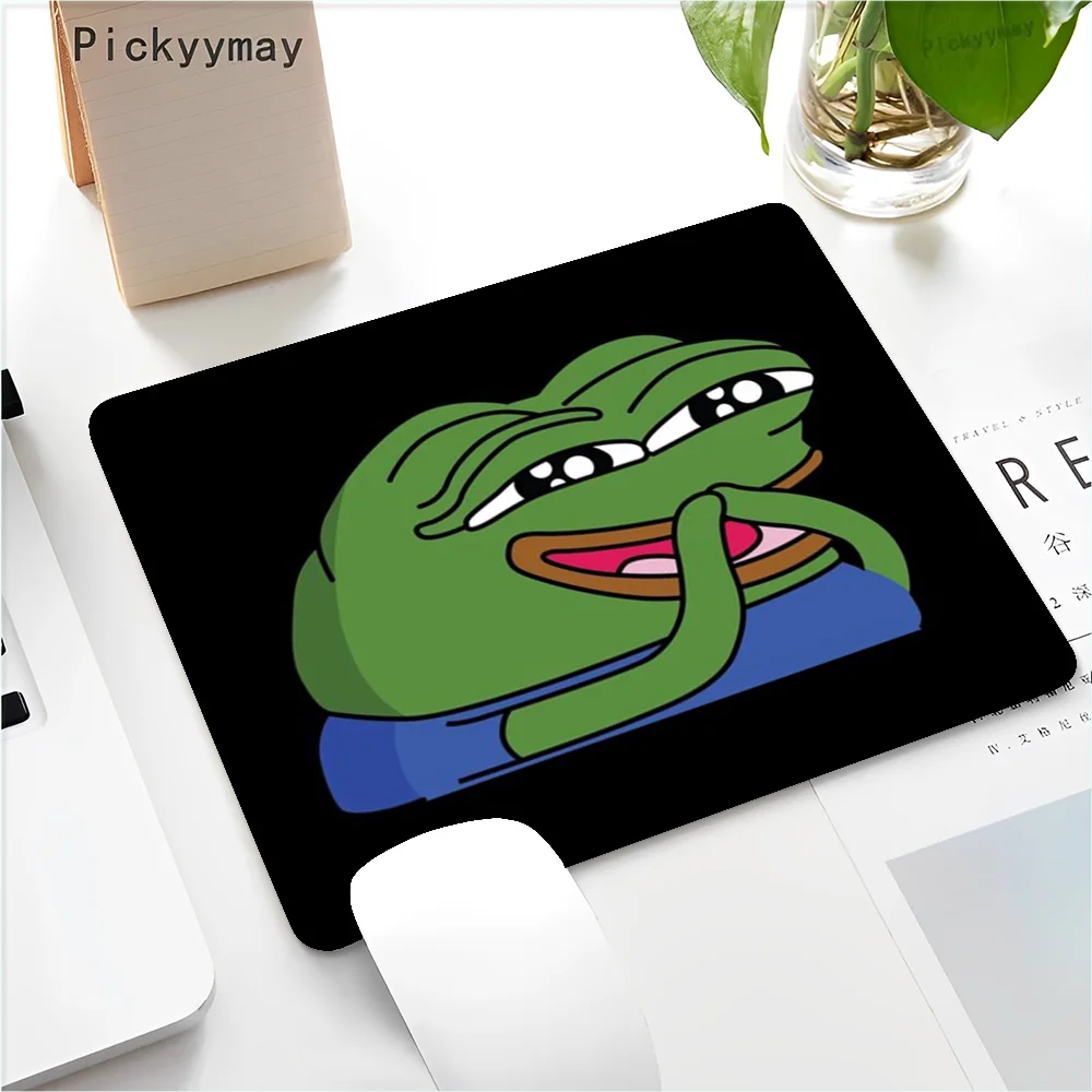 P-Pepe frog Mousepad Small Office Computer Desk Mat Table Keyboard Big Mouse Pad Laptop Cushion Non-slip Deskpad Home Decor