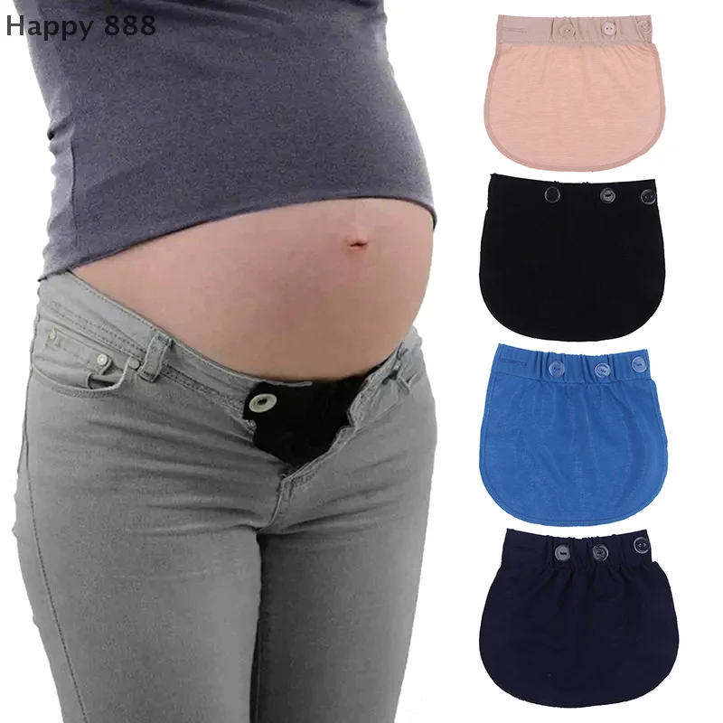 

Adjustable Maternity Waistband With Extended Button Closure For Pregnancy Support – Elastic, Lengthened Pants Accessory