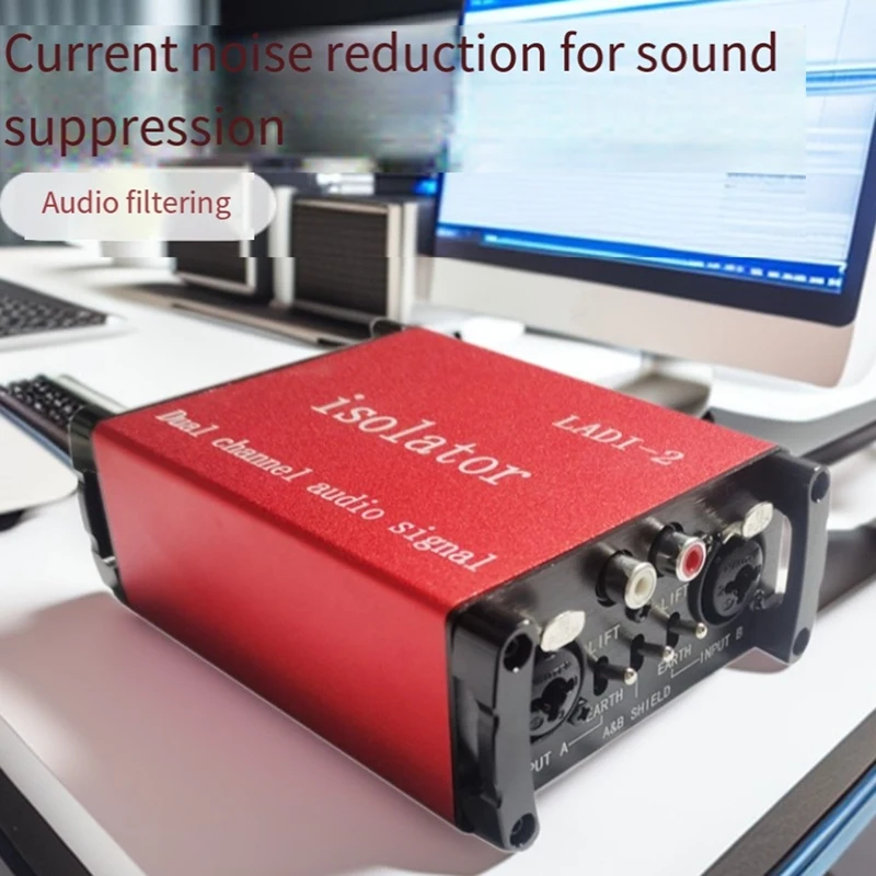 XLR Audio Isolator 6.35 Audio Common Ground Filter Current Sound Noise Reduction DI Box Port-A09I