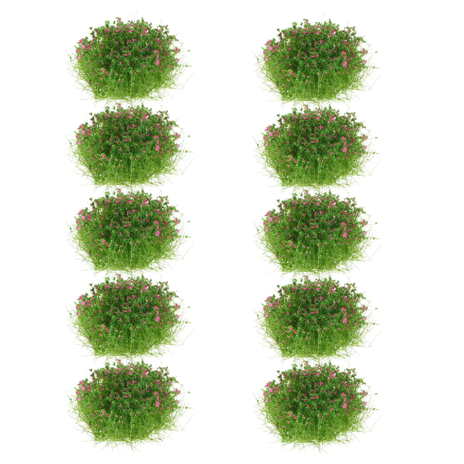 10pcs Realistic Artificial Sand Table Grass Clusters for Diorama, Train Layout & Miniature Scenery