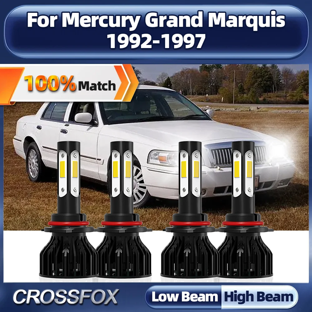 

40000LM Turbo Auto Head Lamps 240W Car LED Headlight Bulb With Fan 6000K 12V For Mercury Grand Marquis 1992-1994 1995 1996 1997