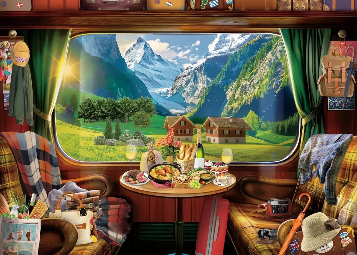 

Travel Scenery Adult Wooden Puzzle 1000/500/300 Pcs Jigsaw Puzzles for Gameroom Bedroom Livingroom Party Gift Challenging Game