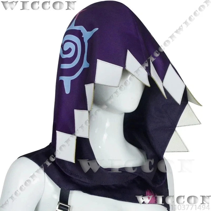 

a7d@Jinx Anime Arance S2 Game LOL League of Legends Cosplay Costume Printed Clock Blue Wig Women Girl Set Holloween Party Custom