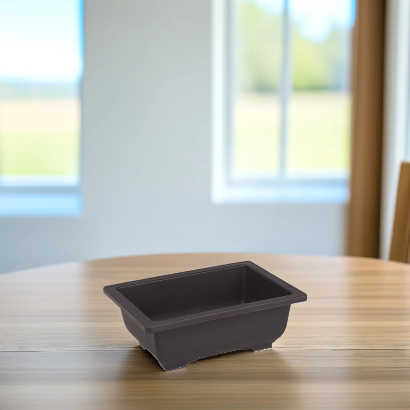 5 قطعة زهور مستطيلة البلاستيك بونساي الأواني للعصارة داخلي في الهواء الطلق نباتات للحديقة التنفس زارع الحاويات البستنة #4